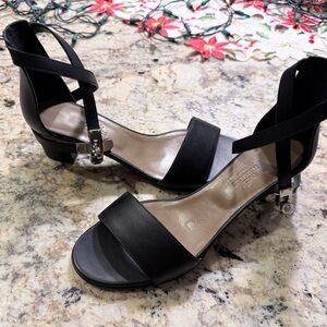 Hermes Kelly Black Strappy Sandals